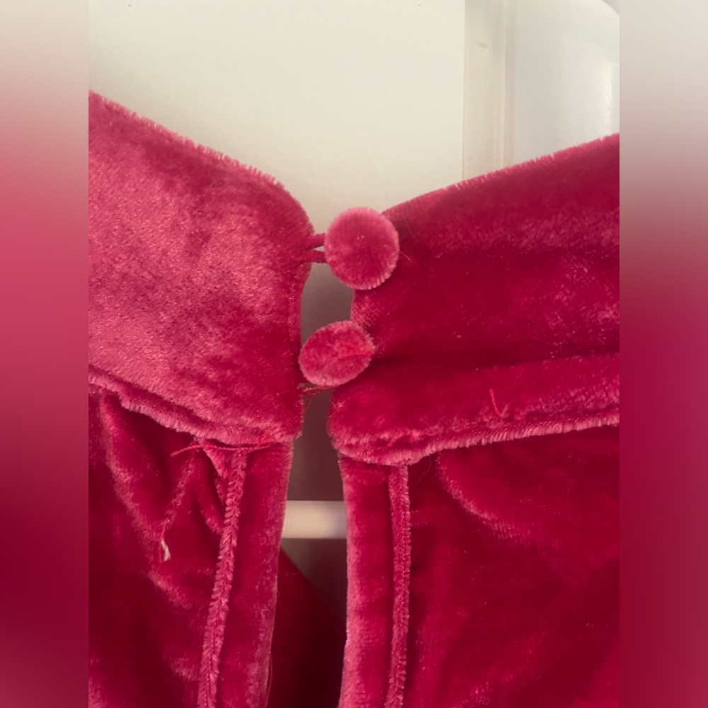 Anthropologie Pink Velvet Blouse - Picture 7 of 8